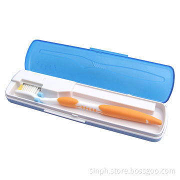 2014 Promotional Gift USB UV Travel Toothbrush Sterilizer Case with AAA Batteries and LED Flashlight